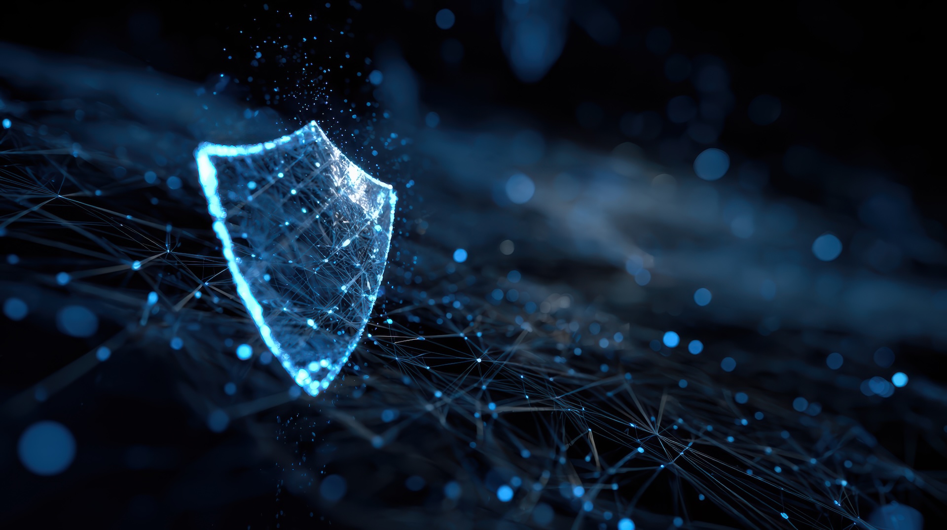digital cybersecurity shield network background